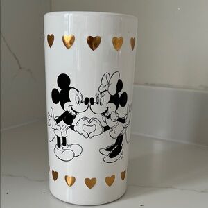 Disney White, Black and Gold Mickey and Minnie Vase